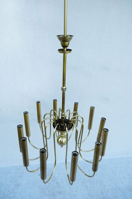 Italian Brass Chandelier, 1940s-WF-903708