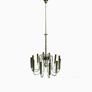 Italian Brass Chandelier, 1940s-WF-903708