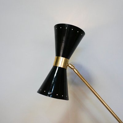 Italian Brass Floor Lamp, 1960s-WLO-1402400