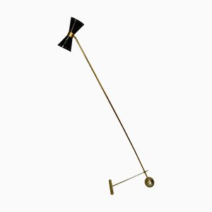 Italian Brass Floor Lamp, 1960s-WLO-1402400