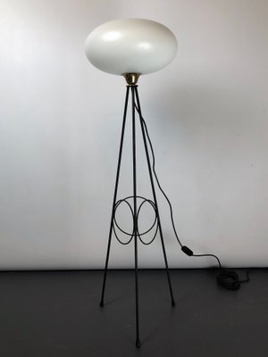 Italian Brass Floor Lamp from Stilnovo, 1950s-OT-859513