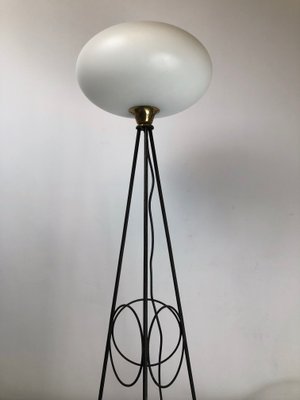 Italian Brass Floor Lamp from Stilnovo, 1950s-OT-859513