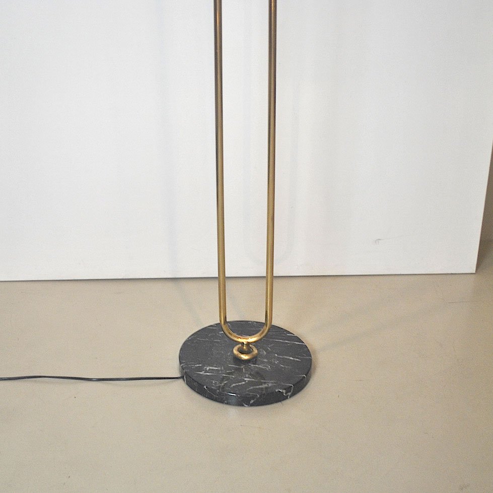 Italian Brass Floor Lamp with Marble Base by Cellule Creative Studio for Misia Arte