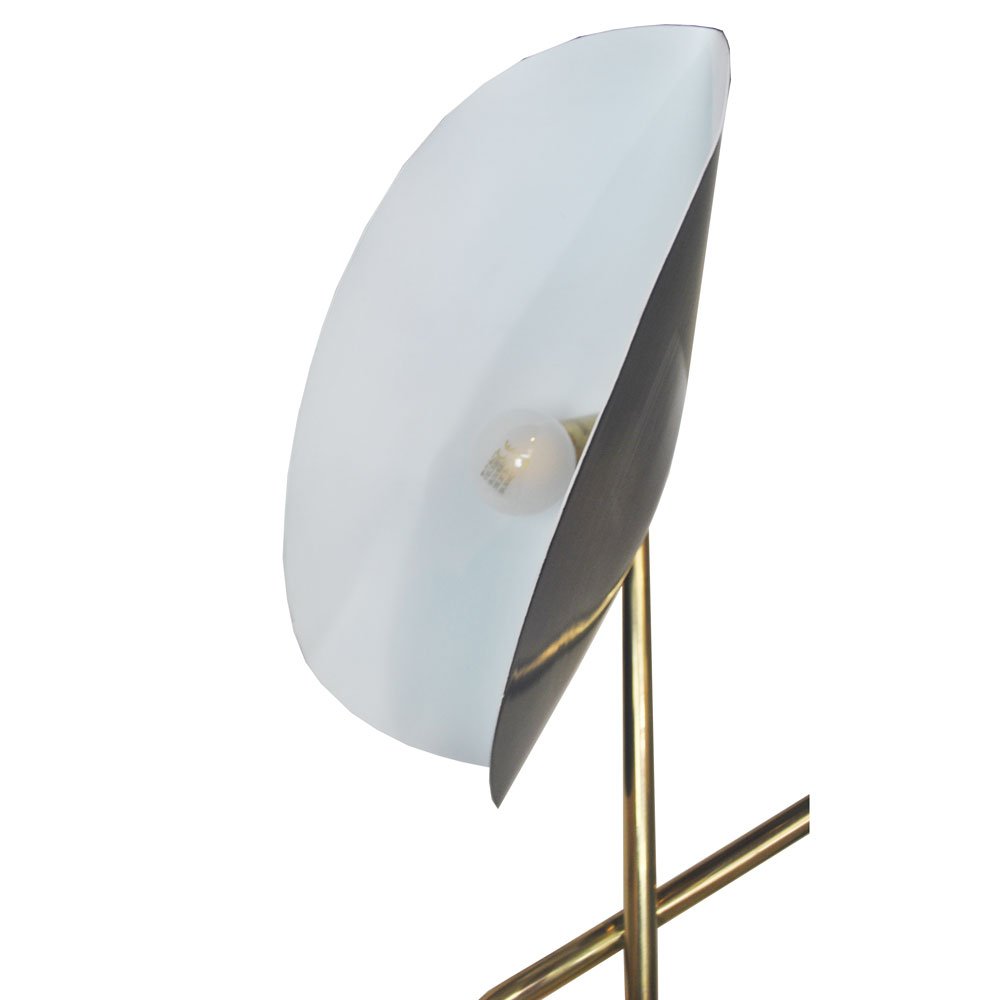 Italian Brass Floor Lamp with Marble Base by Cellule Creative Studio for Misia Arte