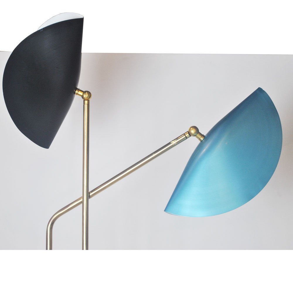 Italian Brass Floor Lamp with Marble Base by Cellule Creative Studio for Misia Arte