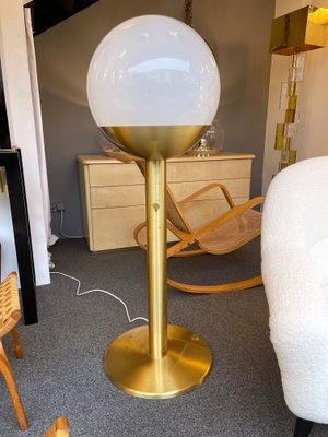 Italian Brass & Glass P428 Floor Lamp by Pia Guidetti Crippa for Luci Italia, 1970s-FUE-845447