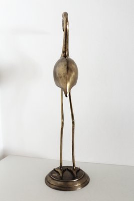 Italian Brass Heron or Crane, 1970s-VNE-966030