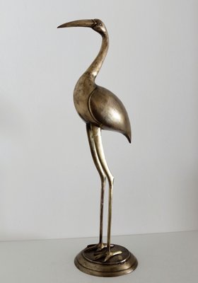 Italian Brass Heron or Crane, 1970s-VNE-966030