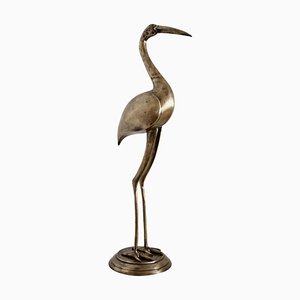 Italian Brass Heron or Crane, 1970s-VNE-966030