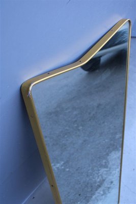 Italian Brass Mirror, 1950s-EH-893808