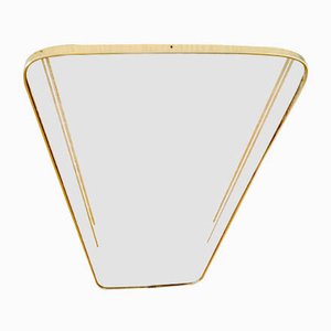 Italian Brass Mirror, 1960s-PUK-555414