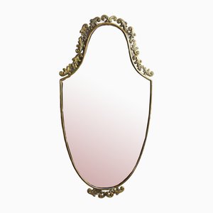 Italian Brass Mirror, 1960s-BQF-2018355