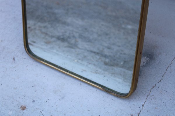 Italian Brass Mirror by Gio Ponti for Dassi, 1950s-EH-1357988