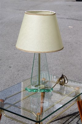 Italian Brass Table Lamp from Cristal Art, 1950s-EH-846933