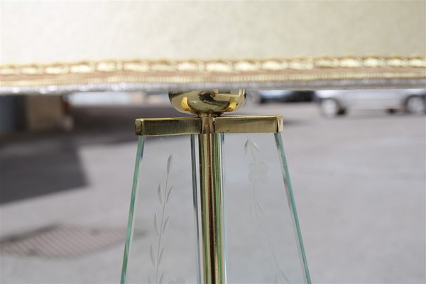 Italian Brass Table Lamp from Cristal Art, 1950s-EH-846933