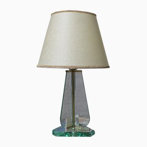 Italian Brass Table Lamp from Cristal Art, 1950s-EH-846933