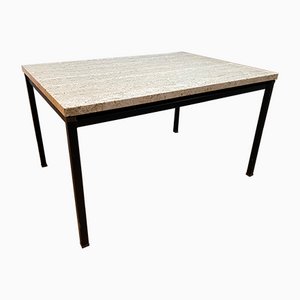 Italian Brass, Travertine and Steel Side or Coffee Table, 1960s-DE-1073059