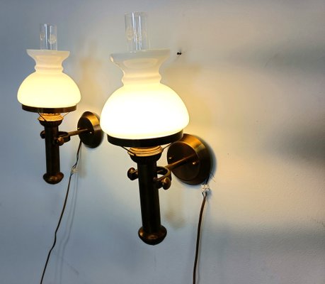 Italian Brass Wall Lamps, 1960s, Set of 2-IRH-1816860