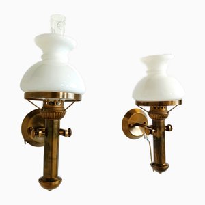 Italian Brass Wall Lamps, 1960s, Set of 2-IRH-1816860