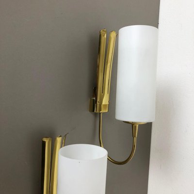 Italian Brass Wall Light Sconces, Italy, 1950s, Set of 2-QZ-1124215