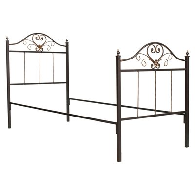 Italian Bronzed Wrought Iron Single Bed, 1950s-NJV-662936