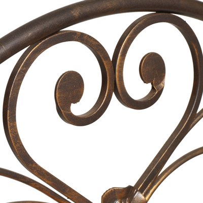 Italian Bronzed Wrought Iron Single Bed, 1950s-NJV-662936