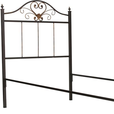 Italian Bronzed Wrought Iron Single Bed, 1950s-NJV-662936