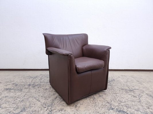 Italian Brown Armchair in Leather by Tobia Scarpa for B&B Italia-BVM-1404605