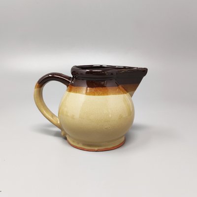 Italian Brown Faenza Ceramic Handmade Coffee Set, 1970s-QGR-1231070