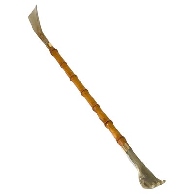 Italian Brown Faux Bamboo Shoehorn and Backscratcher, Italy, 1960s-UR-1446559