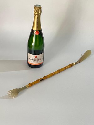 Italian Brown Faux Bamboo Shoehorn and Backscratcher, Italy, 1960s-UR-1446559