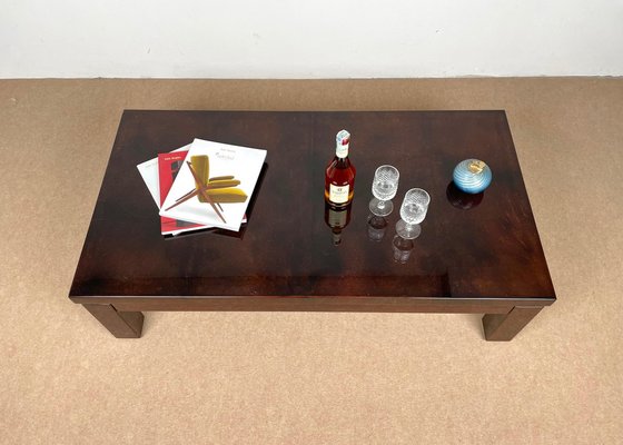 Italian Brown Goatskin Coffee Table by Aldo Tura, 1960s-LYQ-1177977