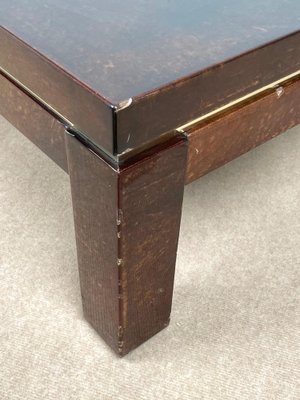 Italian Brown Goatskin Coffee Table by Aldo Tura, 1960s-LYQ-1177977