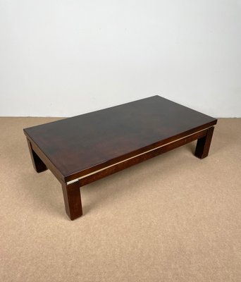 Italian Brown Goatskin Coffee Table by Aldo Tura, 1960s-LYQ-1177977