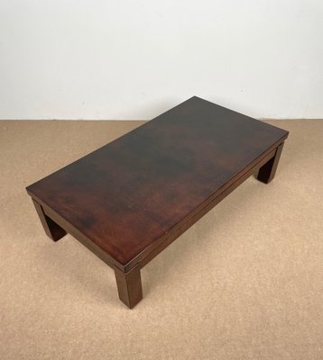 Italian Brown Goatskin Coffee Table by Aldo Tura, 1960s-LYQ-1177977