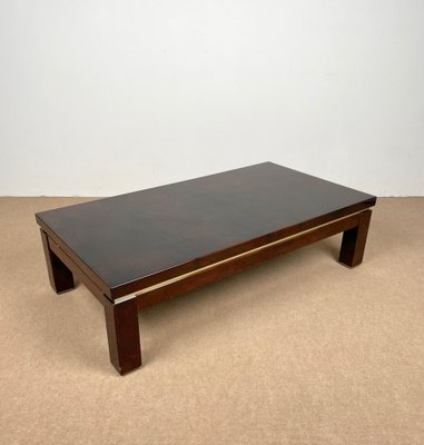 Italian Brown Goatskin Coffee Table by Aldo Tura, 1960s-LYQ-1177977