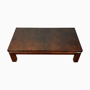 Italian Brown Goatskin Coffee Table by Aldo Tura, 1960s-LYQ-1177977