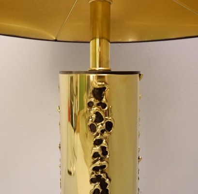 Italian Brutalist Brass Table Lamps, Set of 2-FGA-923528