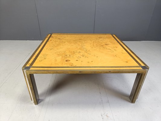 Italian Burl Wood Coffee Table by Thomas Barbi, 1970s-IRH-2028818