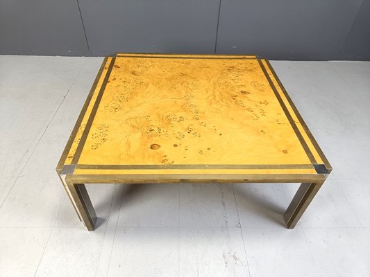 Italian Burl Wood Coffee Table by Thomas Barbi, 1970s-IRH-2028818