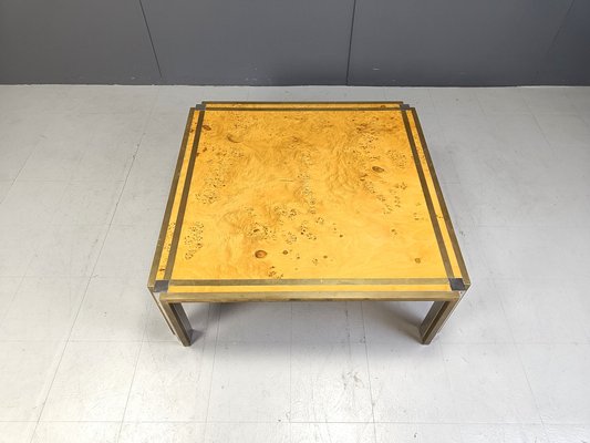 Italian Burl Wood Coffee Table by Thomas Barbi, 1970s-IRH-2028818