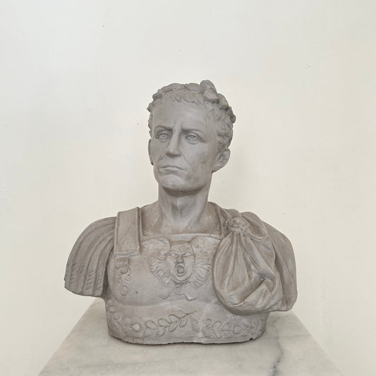 Italian Bust of Caesar in Plaster and Fiberglass, 1960