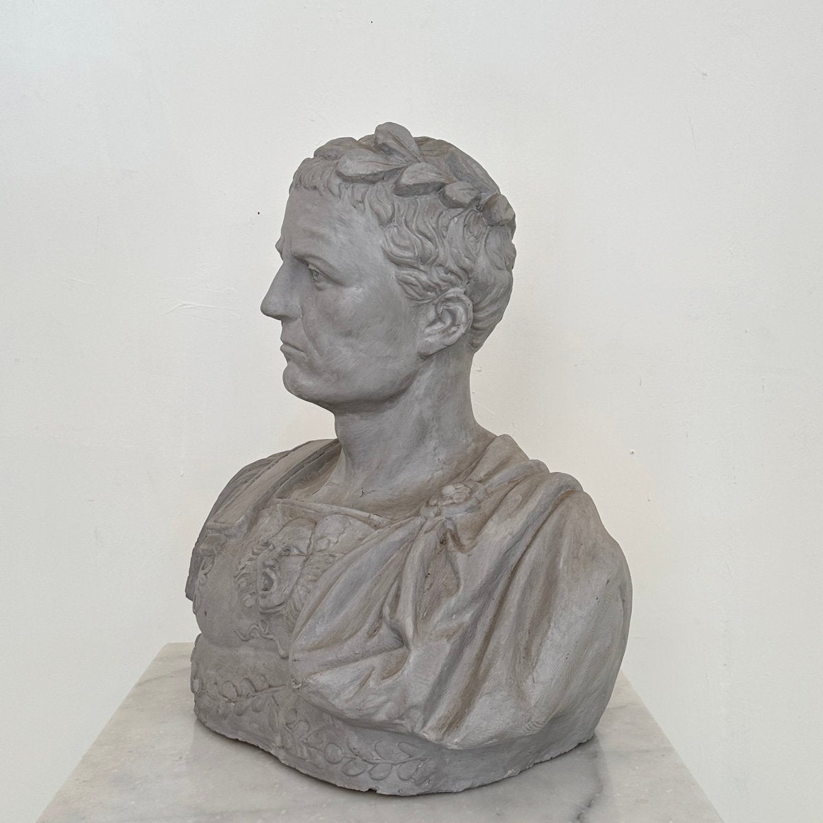 Italian Bust of Caesar in Plaster and Fiberglass, 1960