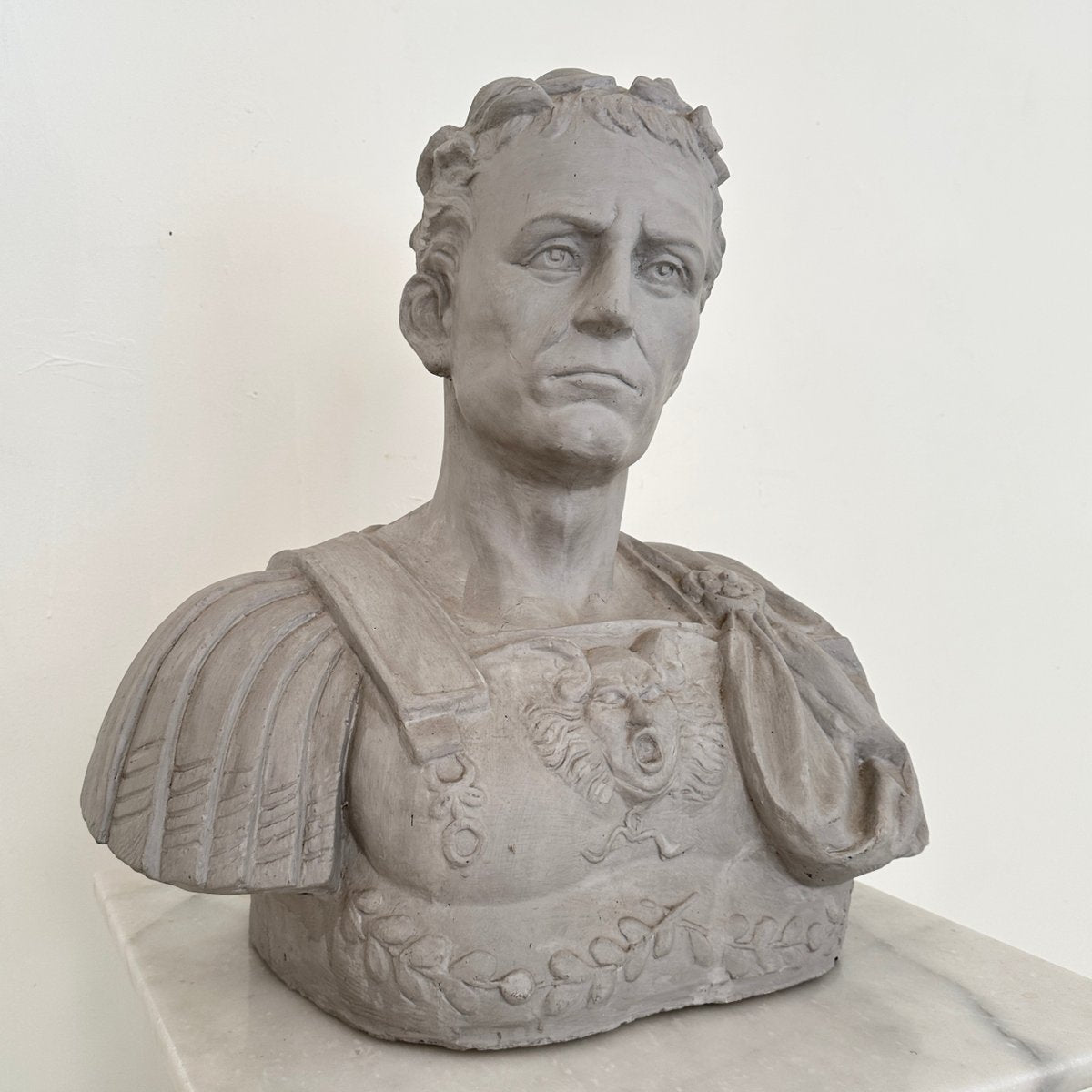 Italian Bust of Caesar in Plaster and Fiberglass, 1960