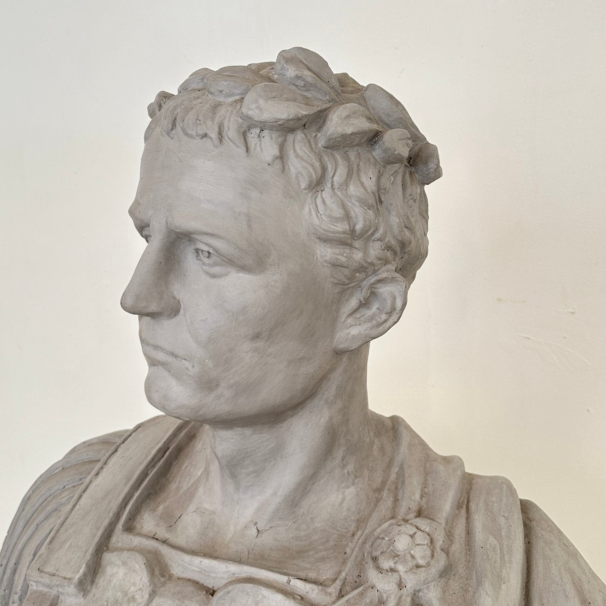 Italian Bust of Caesar in Plaster and Fiberglass, 1960