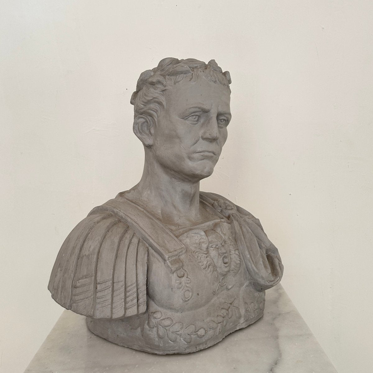 Italian Bust of Caesar in Plaster and Fiberglass, 1960