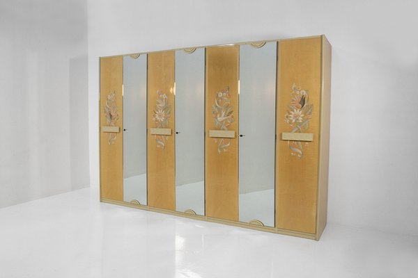 Italian Cabinet in Lacquered Wood and Glass by Giovanni Gariboldi, 1950s-RCE-1783277