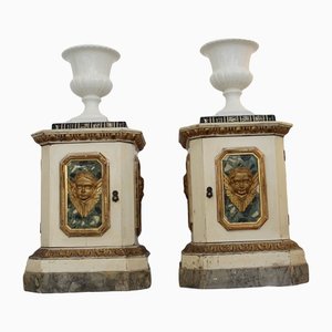 Italian Capan Blessed Bean Vases, 900, Set of 2-OAQ-1154750