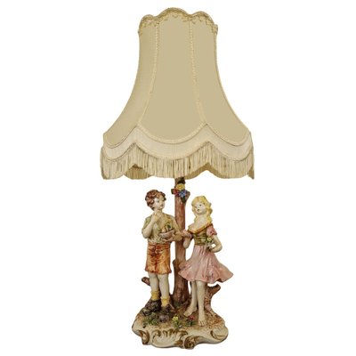 Italian Capodimonte Porcelain Table Lamp, 1930s-ITF-1823982