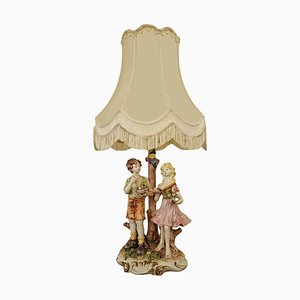 Italian Capodimonte Porcelain Table Lamp, 1930s-ITF-1823982